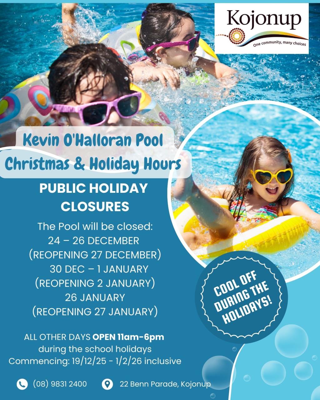 Kevin O'Halloran Swimming Pool Opening Hours